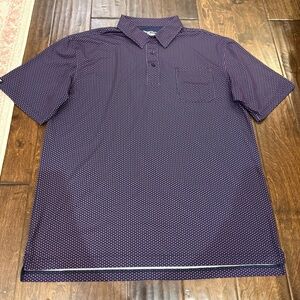 Straight Down Dark Purple Magenta Golf Polo size XL